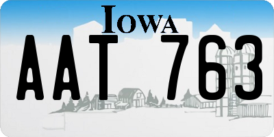 IA license plate AAT763