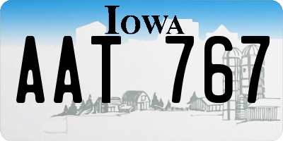 IA license plate AAT767