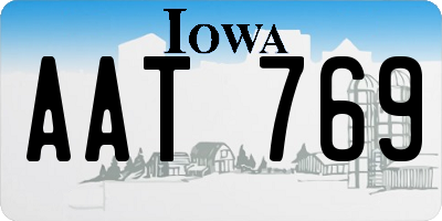 IA license plate AAT769