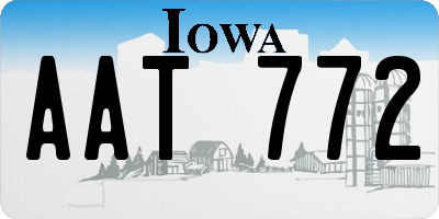 IA license plate AAT772