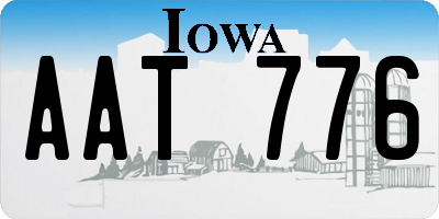 IA license plate AAT776