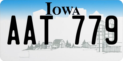 IA license plate AAT779