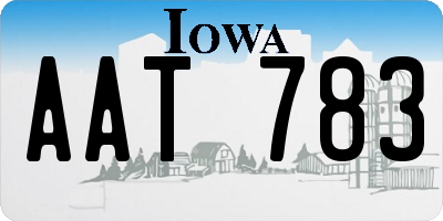 IA license plate AAT783