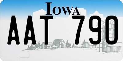 IA license plate AAT790