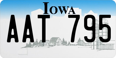 IA license plate AAT795