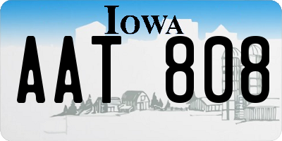 IA license plate AAT808