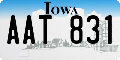 IA license plate AAT831