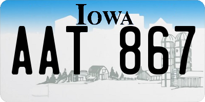 IA license plate AAT867