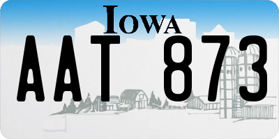 IA license plate AAT873