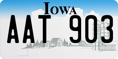 IA license plate AAT903