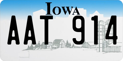 IA license plate AAT914