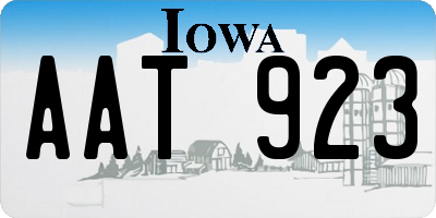 IA license plate AAT923