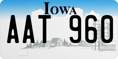 IA license plate AAT960
