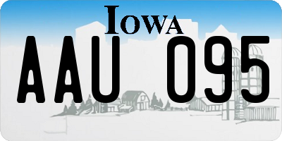 IA license plate AAU095