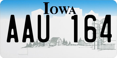 IA license plate AAU164