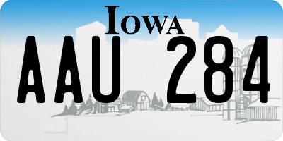 IA license plate AAU284