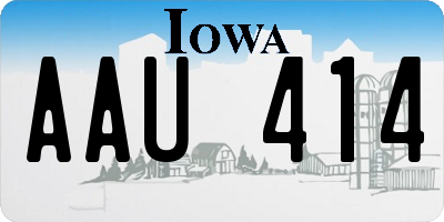 IA license plate AAU414