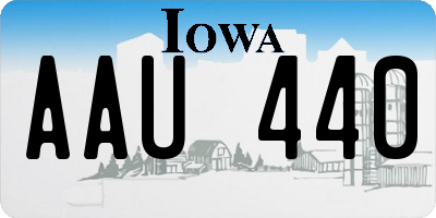 IA license plate AAU440