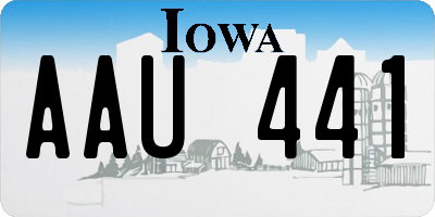 IA license plate AAU441