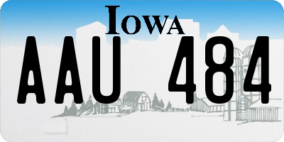 IA license plate AAU484