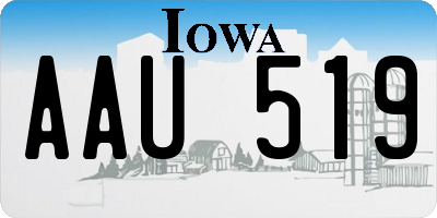 IA license plate AAU519