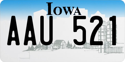 IA license plate AAU521
