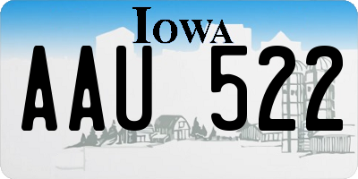 IA license plate AAU522