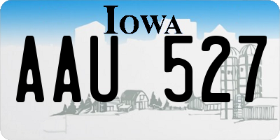 IA license plate AAU527