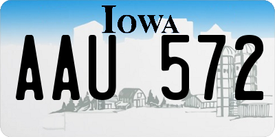 IA license plate AAU572