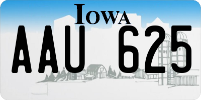 IA license plate AAU625
