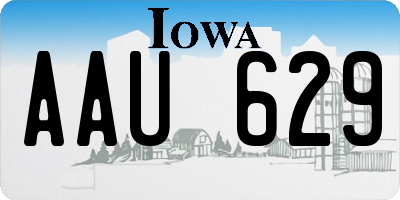 IA license plate AAU629