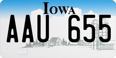 IA license plate AAU655