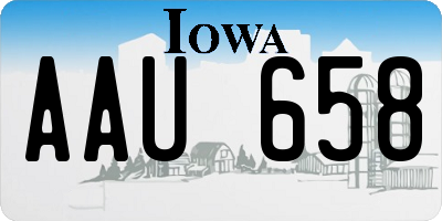 IA license plate AAU658