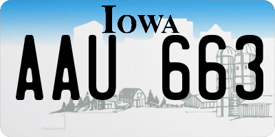 IA license plate AAU663