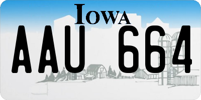 IA license plate AAU664
