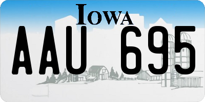 IA license plate AAU695