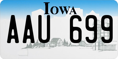 IA license plate AAU699