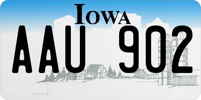 IA license plate AAU902