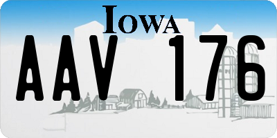 IA license plate AAV176