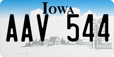 IA license plate AAV544