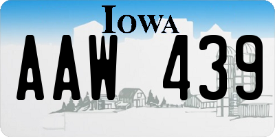 IA license plate AAW439