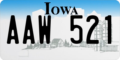 IA license plate AAW521