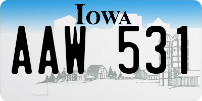 IA license plate AAW531