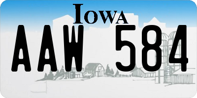 IA license plate AAW584