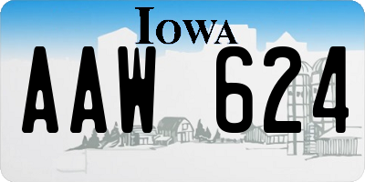 IA license plate AAW624