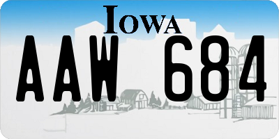 IA license plate AAW684