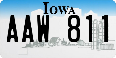 IA license plate AAW811