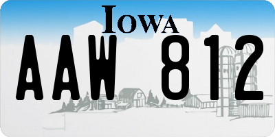 IA license plate AAW812