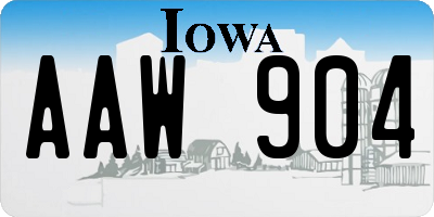 IA license plate AAW904