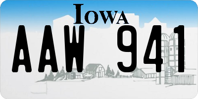 IA license plate AAW941